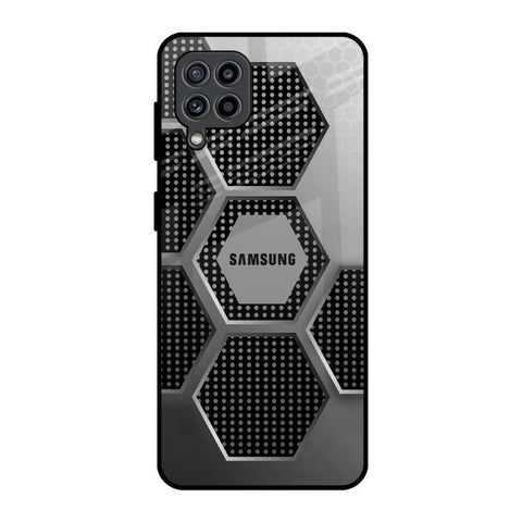 Hexagon Style Samsung Galaxy F22 Glass Back Cover Online