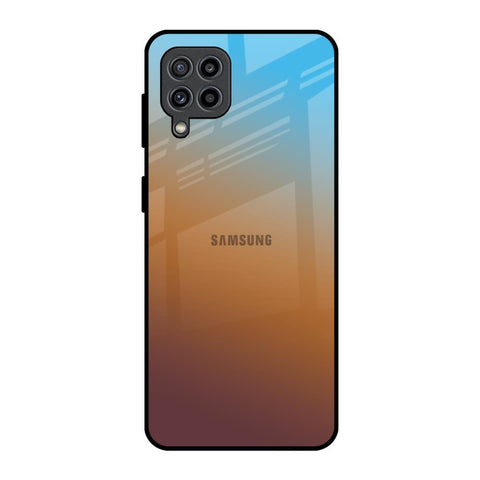 Rich Brown Samsung Galaxy F22 Glass Back Cover Online