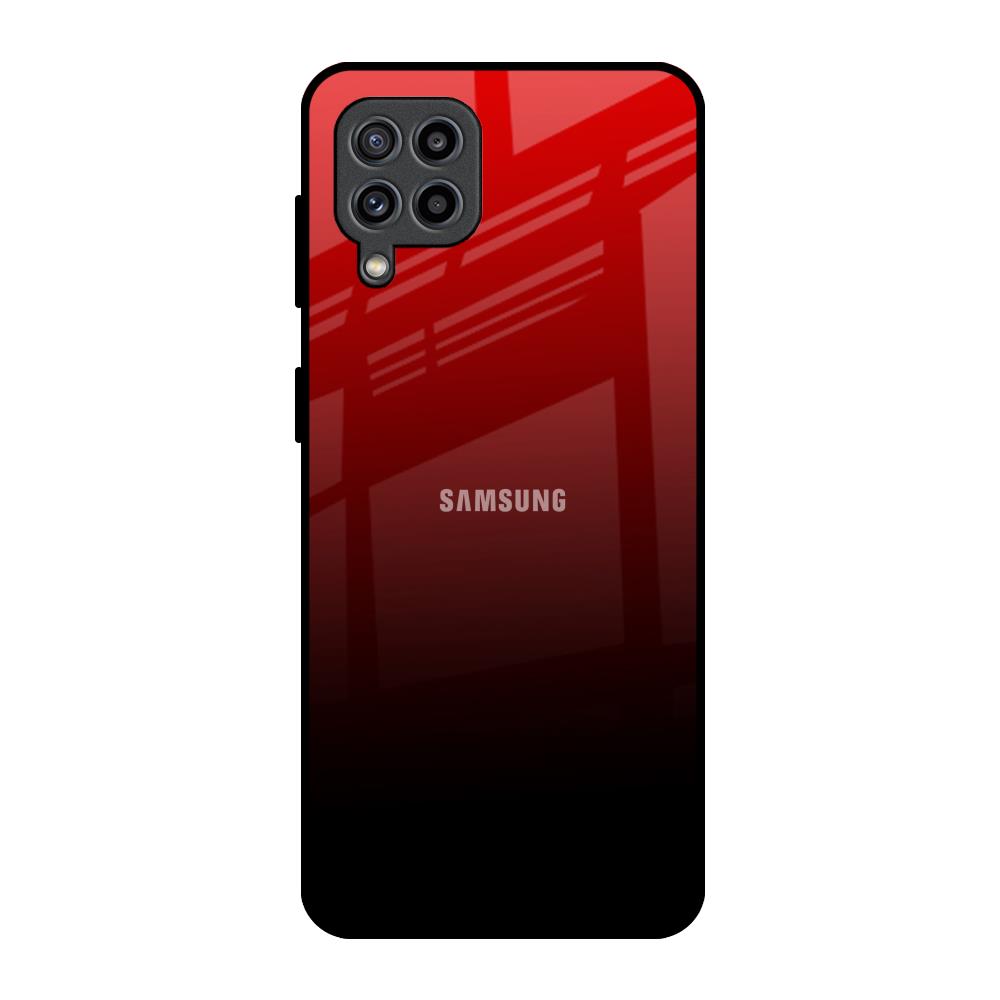 Maroon Faded Samsung Galaxy F22 Glass Back Cover Online