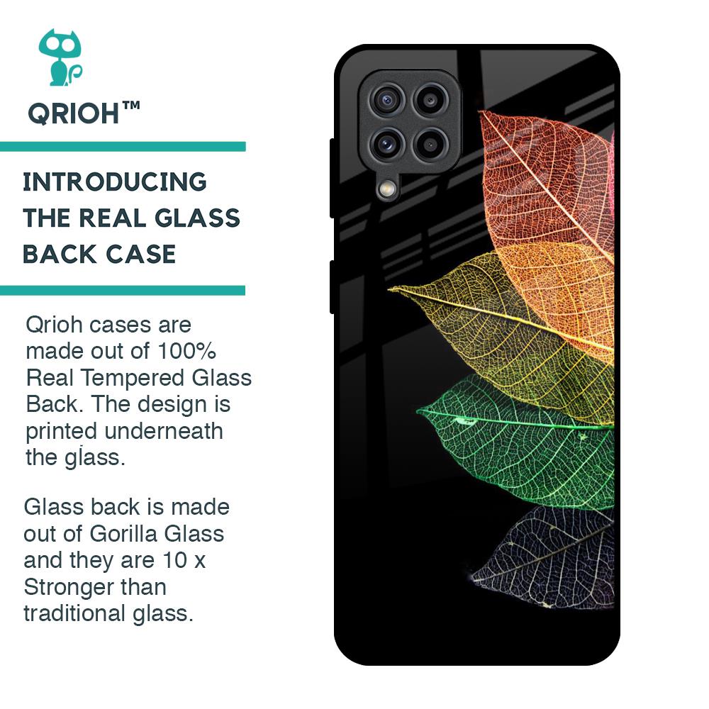 Colorful Leaves Glass Case for Samsung Galaxy F22