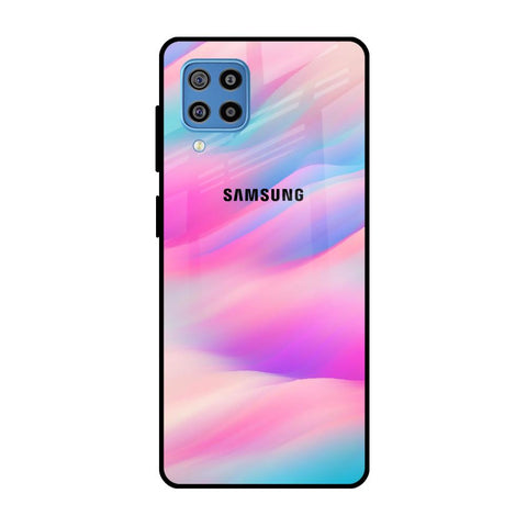 Colorful Waves Samsung Galaxy F22 Glass Cases & Covers Online