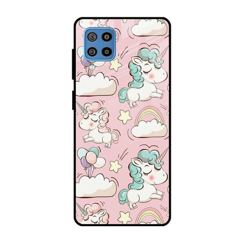 Balloon Unicorn Samsung Galaxy F22 Glass Cases & Covers Online