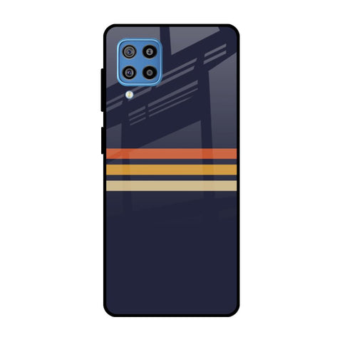 Tricolor Stripes Samsung Galaxy F22 Glass Cases & Covers Online