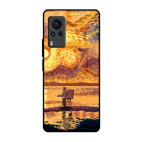 Sunset Vincent Vivo X60 PRO Glass Back Cover Online