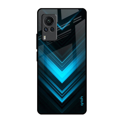 Vertical Blue Arrow Vivo X60 PRO Glass Back Cover Online