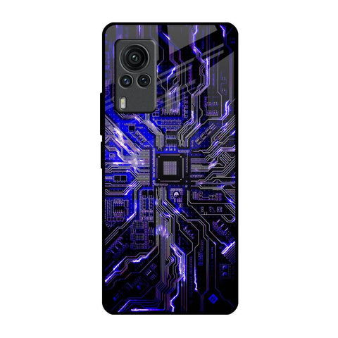 Techno Color Pattern Vivo X60 PRO Glass Back Cover Online