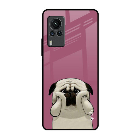 Funny Pug Face Vivo X60 PRO Glass Back Cover Online