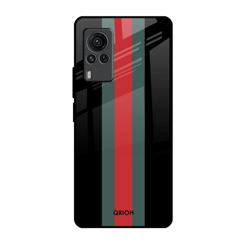 Vertical Stripes Vivo X60 PRO Glass Back Cover Online