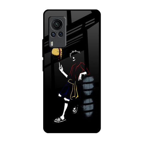 Luffy Line Art Vivo X60 PRO Glass Back Cover Online