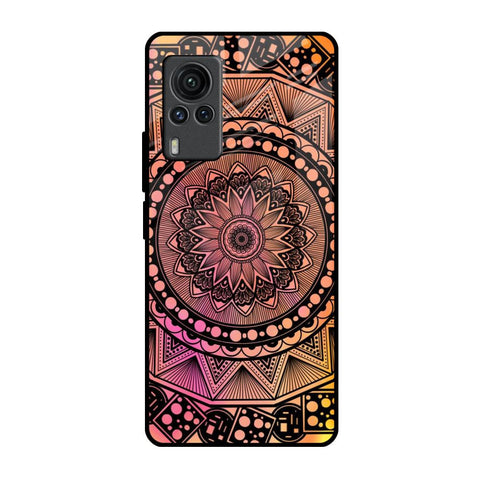 Floral Mandala Vivo X60 PRO Glass Back Cover Online