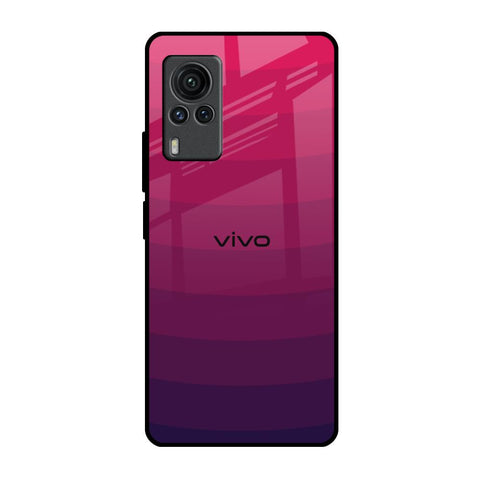 Wavy Pink Pattern Vivo X60 PRO Glass Back Cover Online