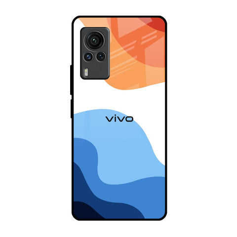 Wavy Color Pattern Vivo X60 PRO Glass Back Cover Online