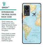 Travel Map Glass Case for Vivo X60 PRO