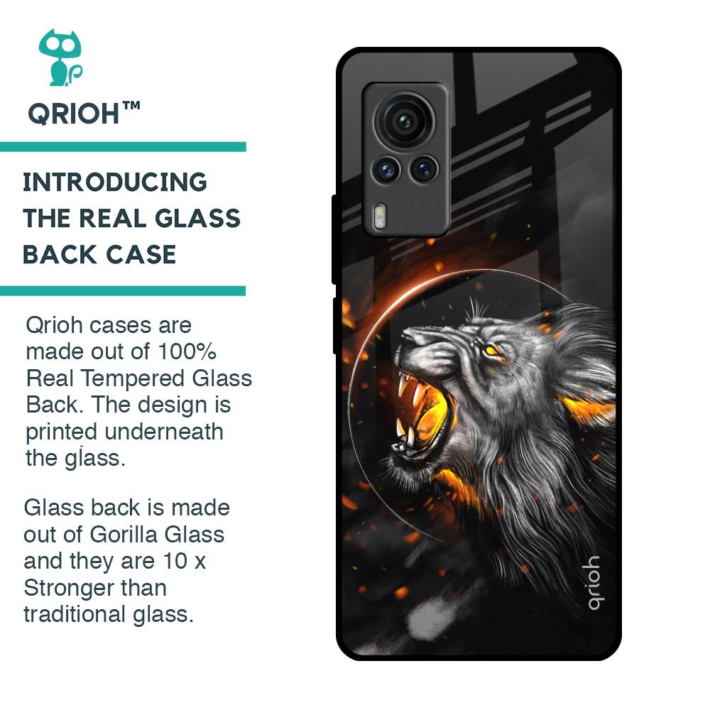 Aggressive Lion Glass Case for Vivo X60 PRO
