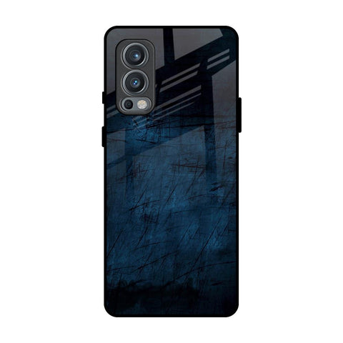 Dark Blue Grunge OnePlus Nord 2 Glass Back Cover Online