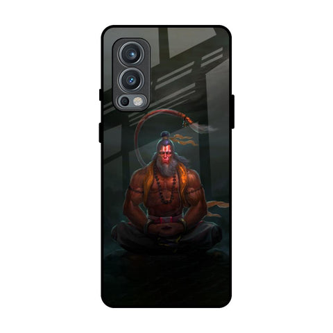 Lord Hanuman Animated OnePlus Nord 2 Glass Back Cover Online