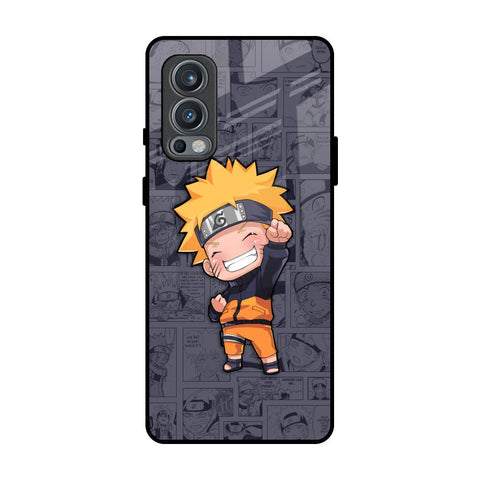Orange Chubby OnePlus Nord 2 Glass Back Cover Online