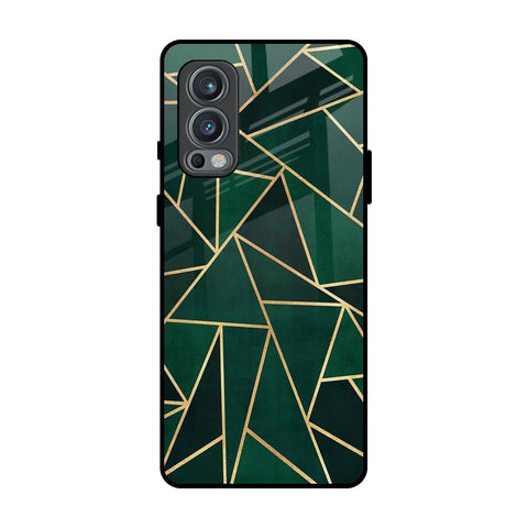 Abstract Green OnePlus Nord 2 Glass Back Cover Online