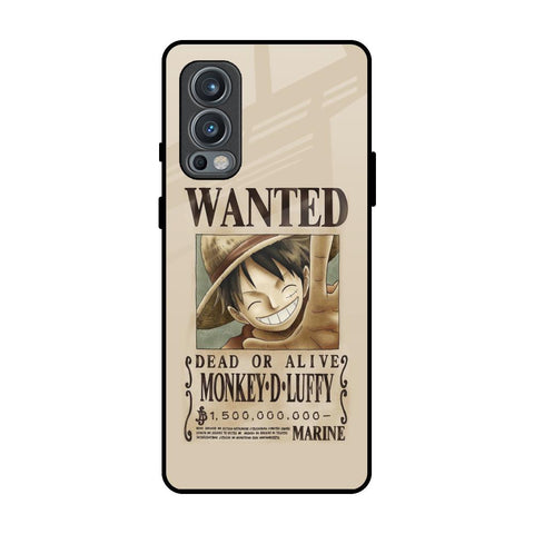 Luffy Wanted OnePlus Nord 2 Glass Back Cover Online