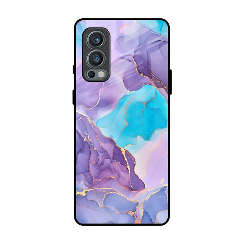 Alcohol ink Marble OnePlus Nord 2 Glass Back Cover Online