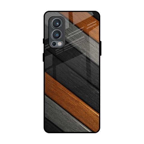 Tri Color Wood OnePlus Nord 2 Glass Back Cover Online