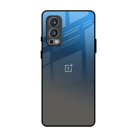 Blue Grey Ombre OnePlus Nord 2 Glass Back Cover Online