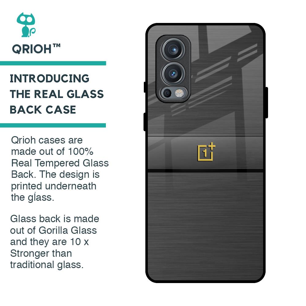Grey Metallic Glass Case For OnePlus Nord 2
