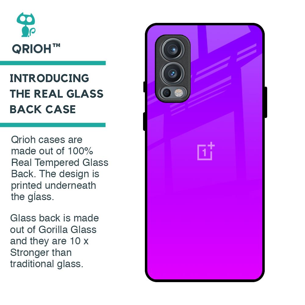 Purple Pink Glass Case for OnePlus Nord 2