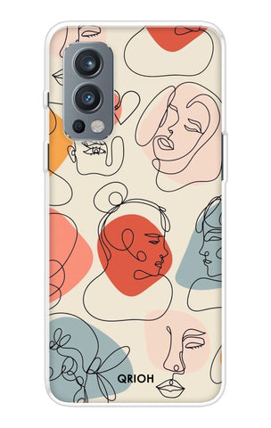 Abstract Faces OnePlus Nord 2 Back Cover