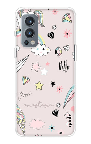 Unicorn Doodle OnePlus Nord 2 Back Cover