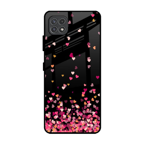 Heart Rain Fall Samsung Galaxy A22 5G Glass Back Cover Online