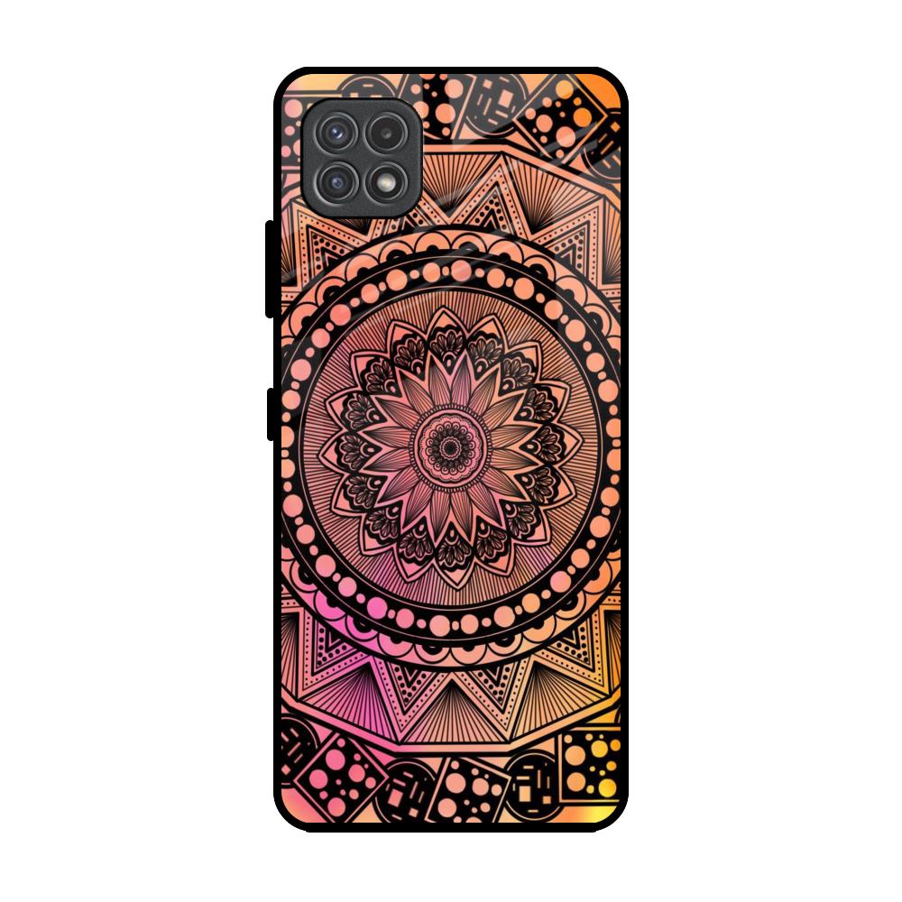 Floral Mandala Samsung Galaxy A22 5G Glass Back Cover Online