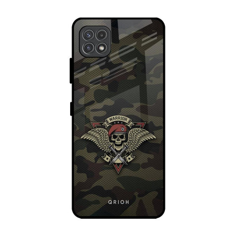 Army Warrior Samsung Galaxy A22 5G Glass Back Cover Online