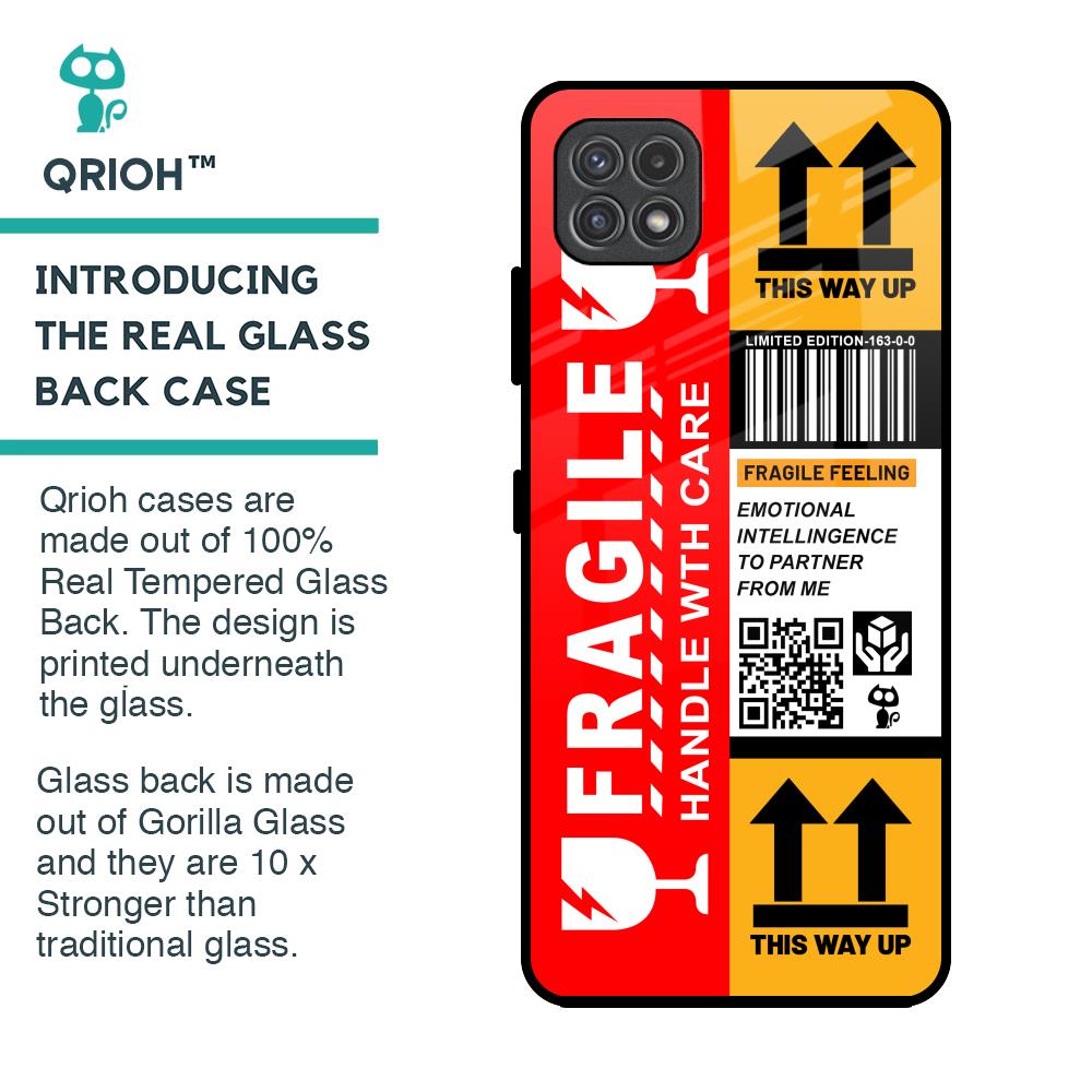 Handle With Care Glass Case for Samsung Galaxy A22 5G