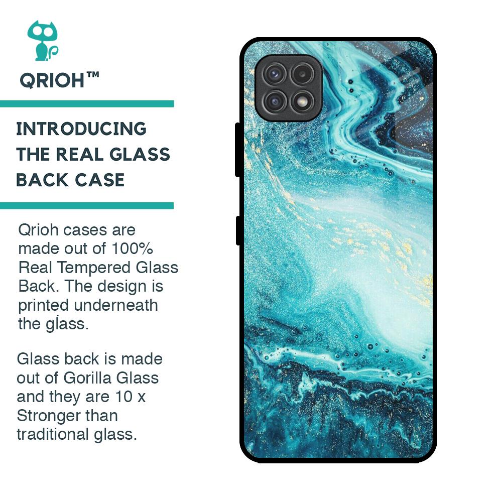 Sea Water Glass Case for Samsung Galaxy A22 5G