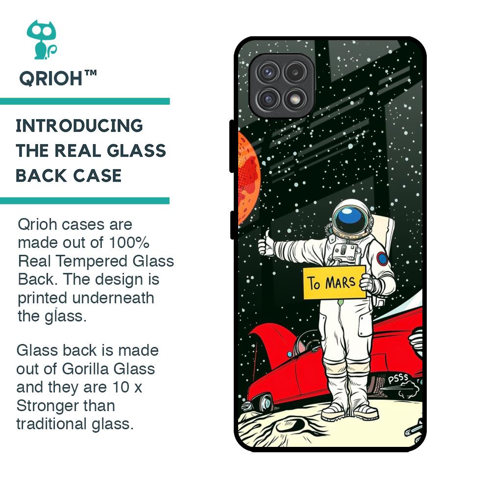 Astronaut on Mars Glass Case for Samsung Galaxy A22 5G