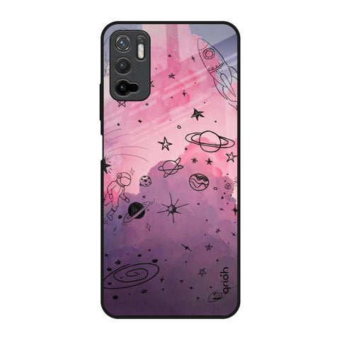 Space Doodles Redmi Note 10T 5G Glass Back Cover Online