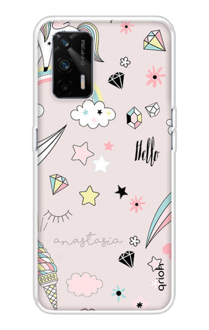 Unicorn Doodle Realme GT Back Cover