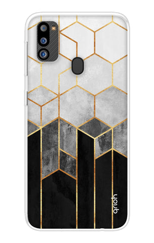 Hexagonal Pattern Samsung Galaxy M21 2021 Back Cover