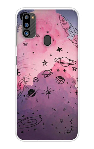 Space Doodles Art Samsung Galaxy M21 2021 Back Cover