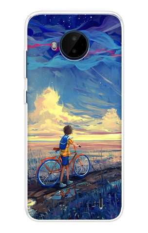 Riding Bicycle to Dreamland Nokia C20 Plus Back Cover