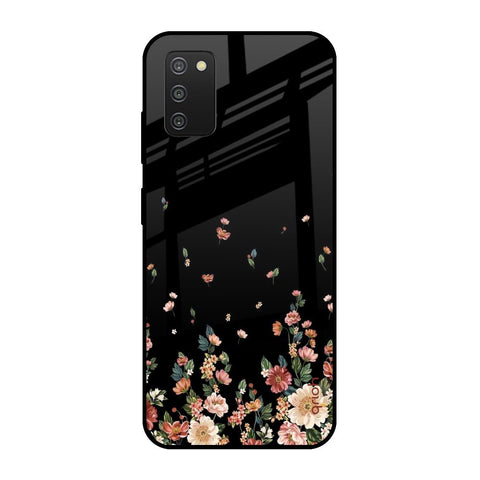 Floating Floral Print Samsung Galaxy A03s Glass Cases & Covers Online