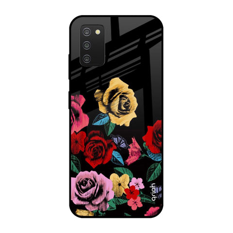 Floral Decorative Samsung Galaxy A03s Glass Cases & Covers Online
