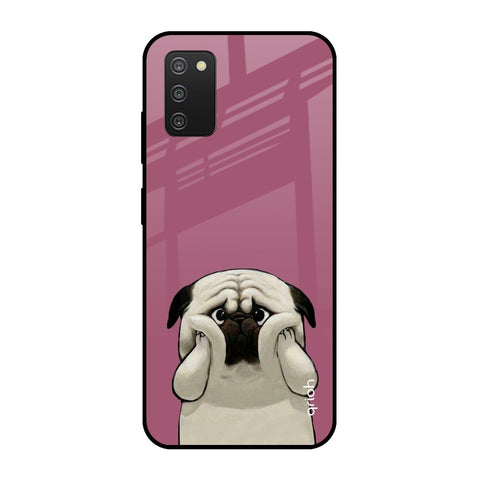 Funny Pug Face Samsung Galaxy A03s Glass Cases & Covers Online