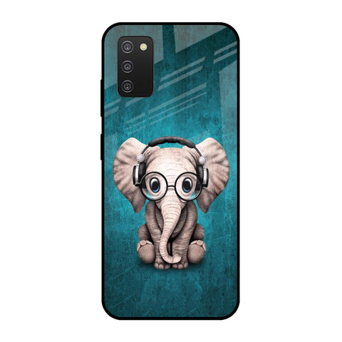 Adorable Baby Elephant Samsung Galaxy A03s Glass Cases & Covers Online