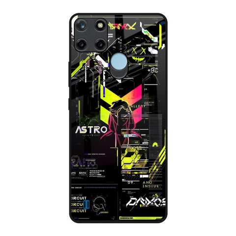 Astro Glitch Realme C21Y Glass Back Cover Online