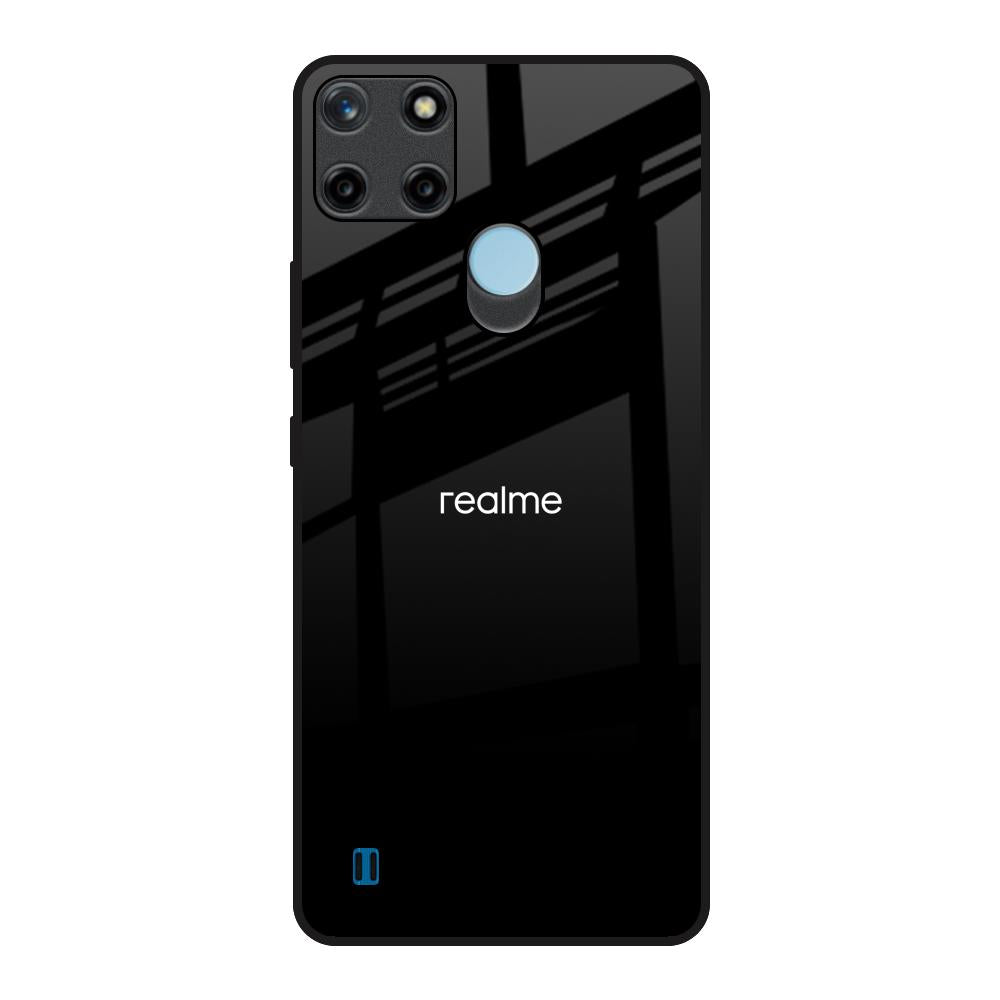 Jet Black Realme C21Y Glass Back Cover Online