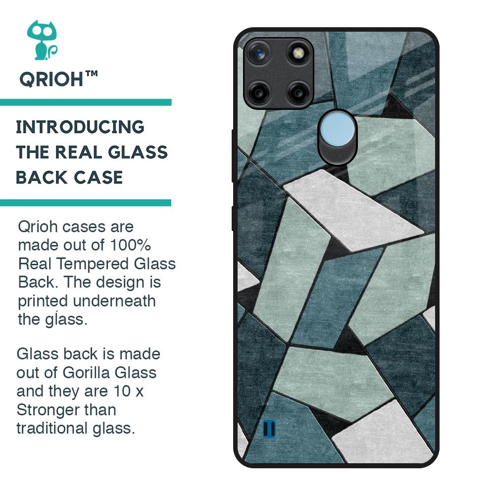 Abstact Tiles Glass Case for Realme C21Y