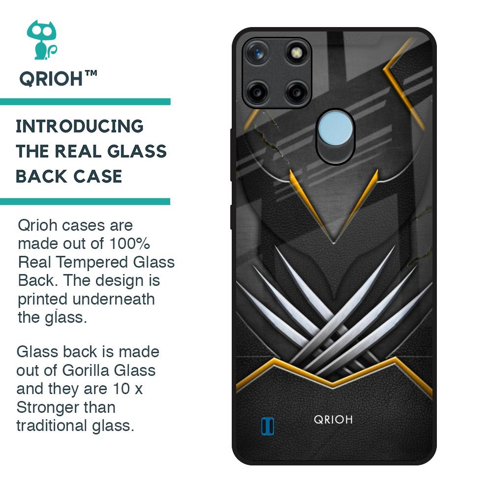 Black Warrior Glass Case for Realme C21Y