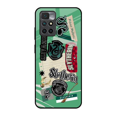 Slytherin Redmi 10 Prime Glass Back Cover Online